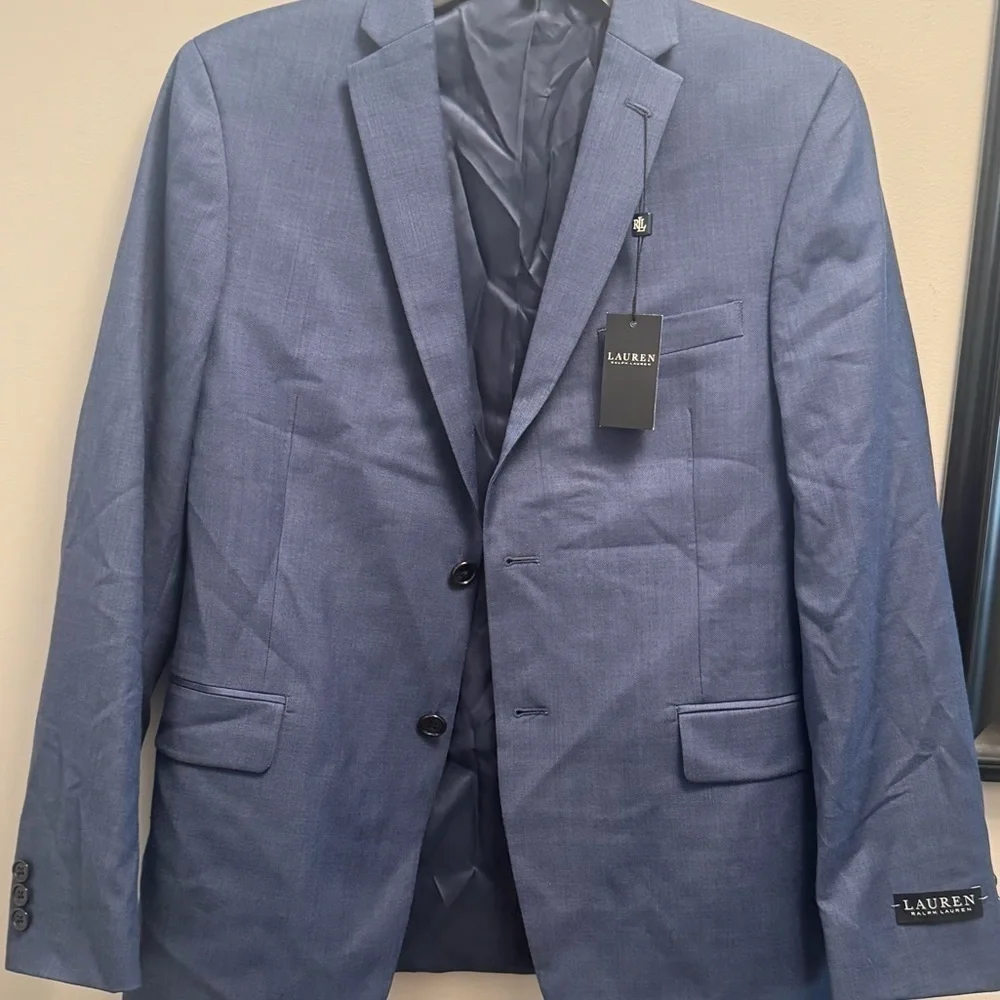 Lauren Ralph Lauren Big Boys Plaid Sport Coat - Navy, jacket suit 16R